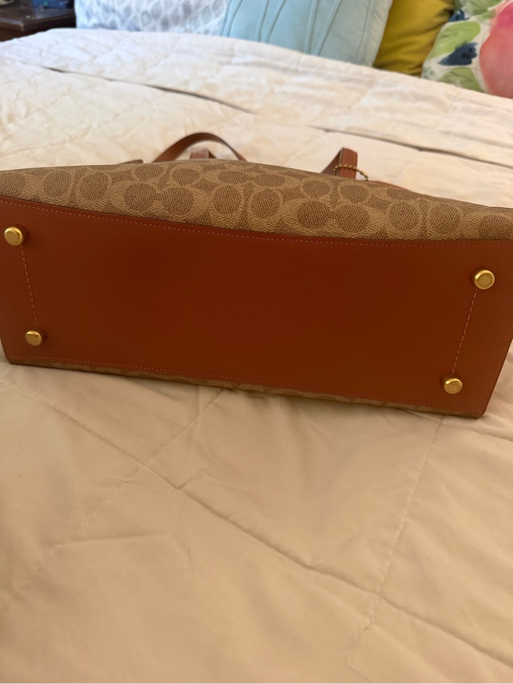 NWT Coach Charlie Carryall Brown Signature Tote Bag - Picture 3 of 12